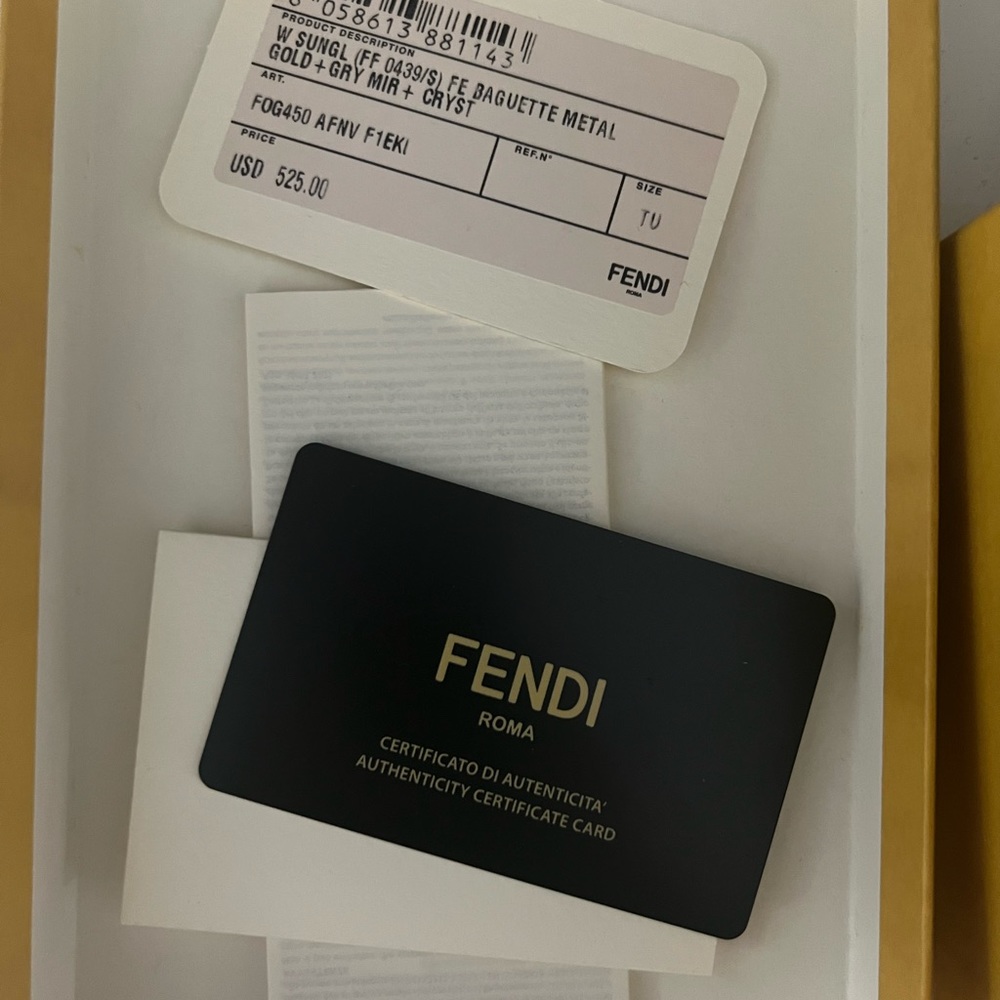 Fendi Baguette Metal Sunglasses - Picture 4 of 6